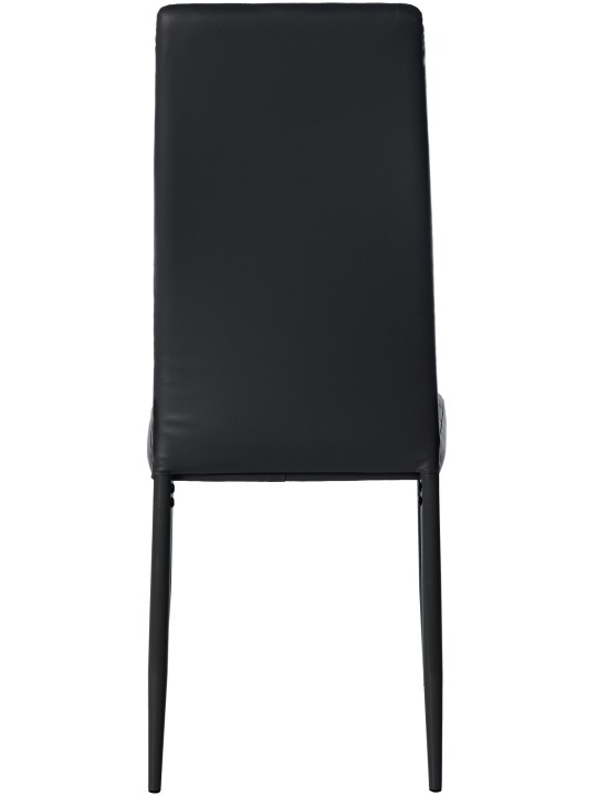 Silla de comedor Mayfair piel sintética, negro