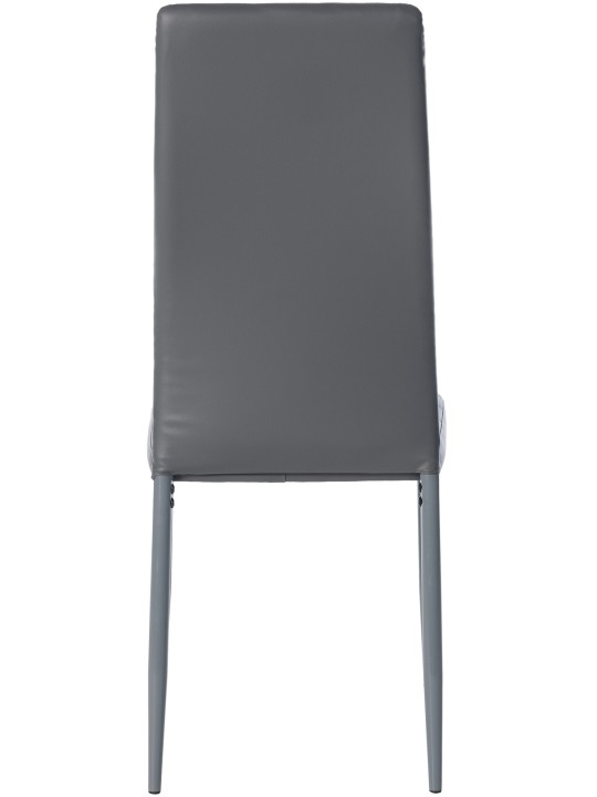 Silla de comedor Mayfair piel sintética, gris