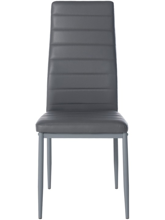 Silla de comedor Mayfair piel sintética, gris