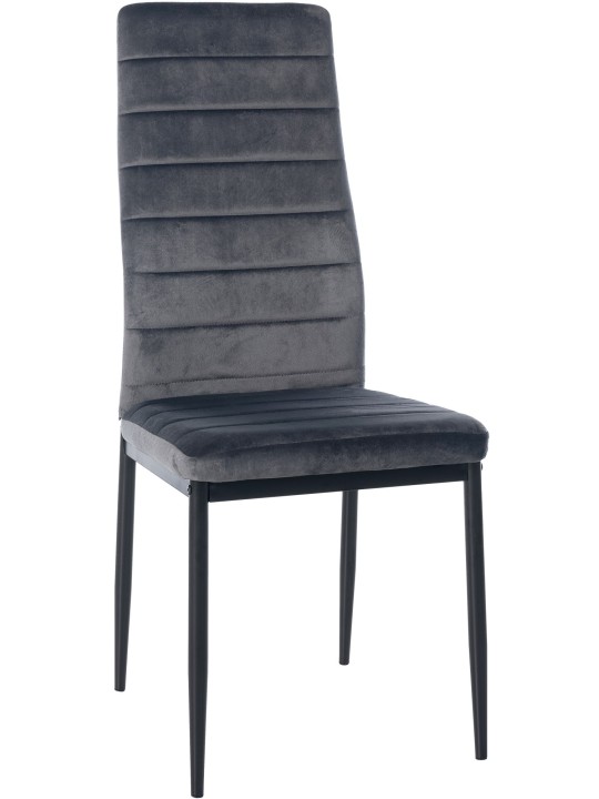 Silla de comedor Mayfair terciopelo, gris