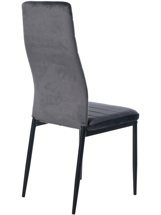Silla de comedor Mayfair terciopelo, gris