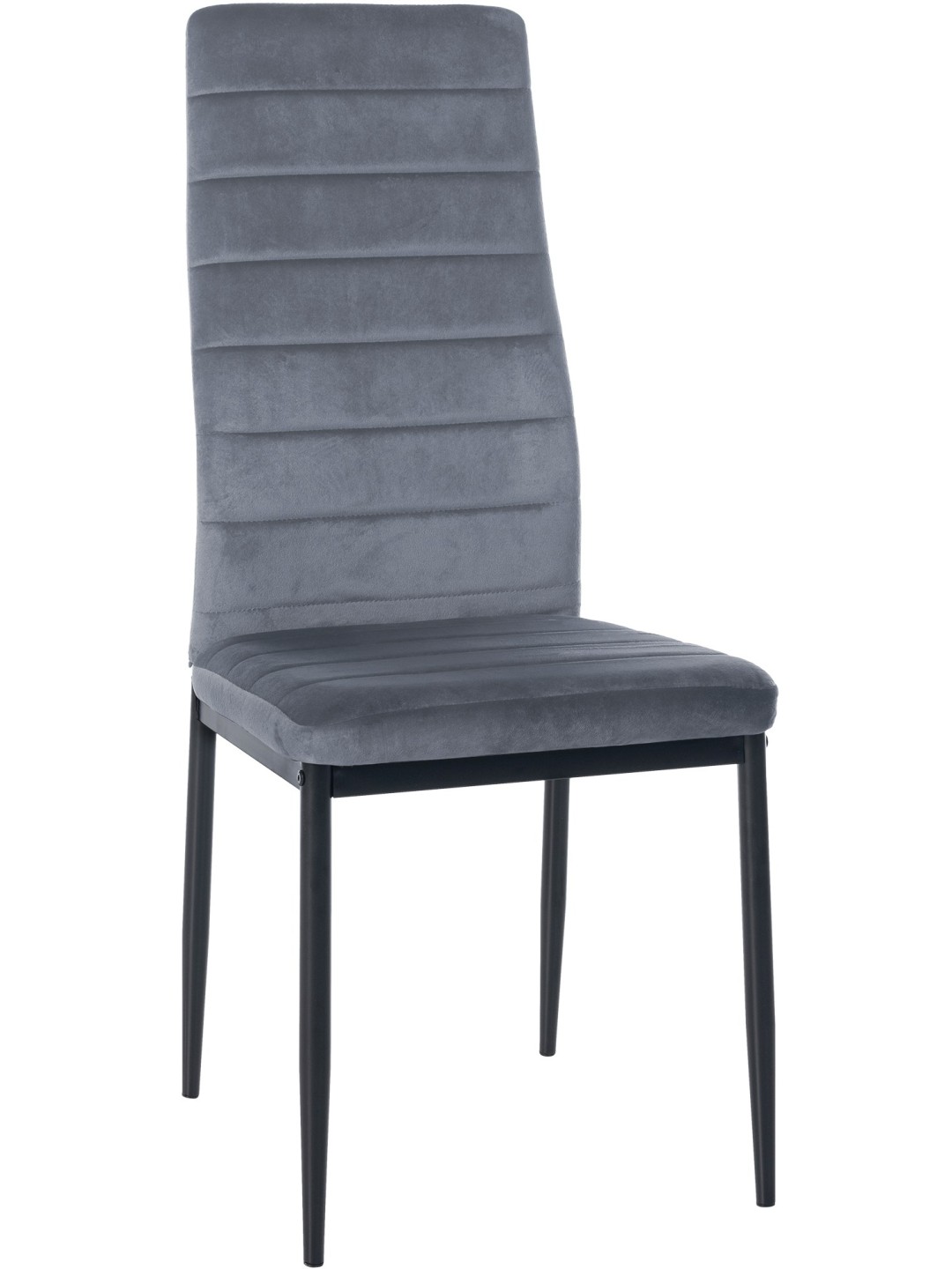 Silla de comedor Mayfair terciopelo, gris claro