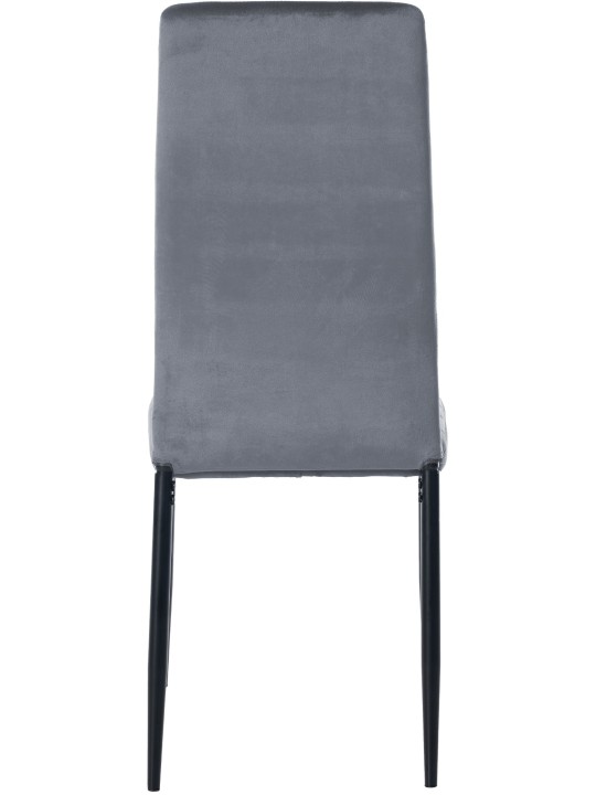 Silla de comedor Mayfair terciopelo, gris claro