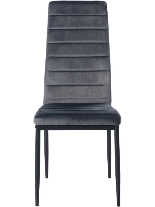 Silla de comedor Mayfair terciopelo, gris
