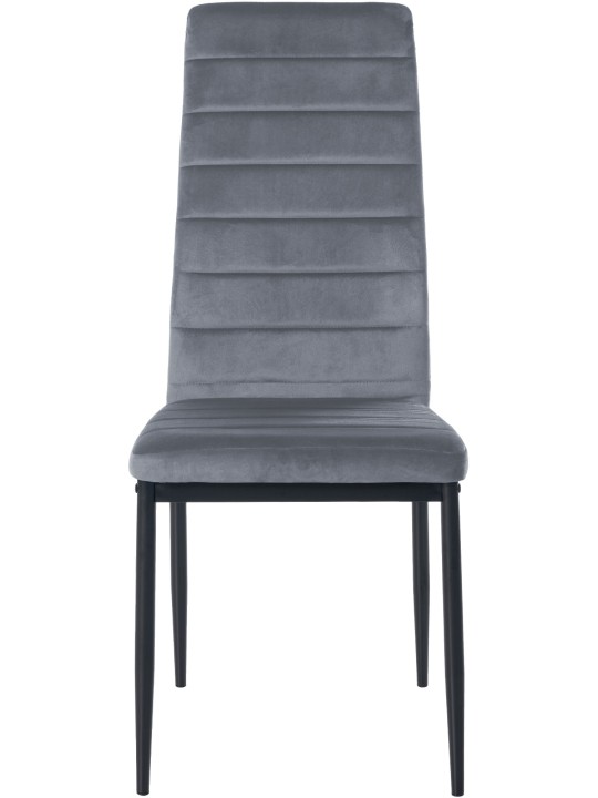 Silla de comedor Mayfair terciopelo, gris claro