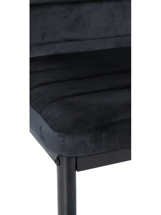 Silla de comedor Mayfair terciopelo, negro