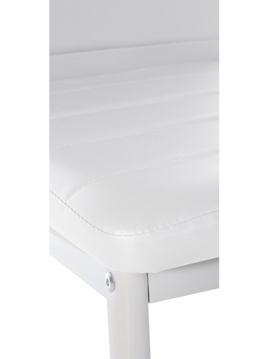 Juego de 4 sillas de comedor Mayfair de piel sintética, blanco