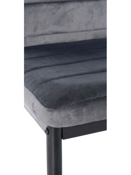 Juego de 4 sillas de comedor Mayfair terciopelo, gris Juego de 4 sillas de comedor Mayfair terciopelo, gris