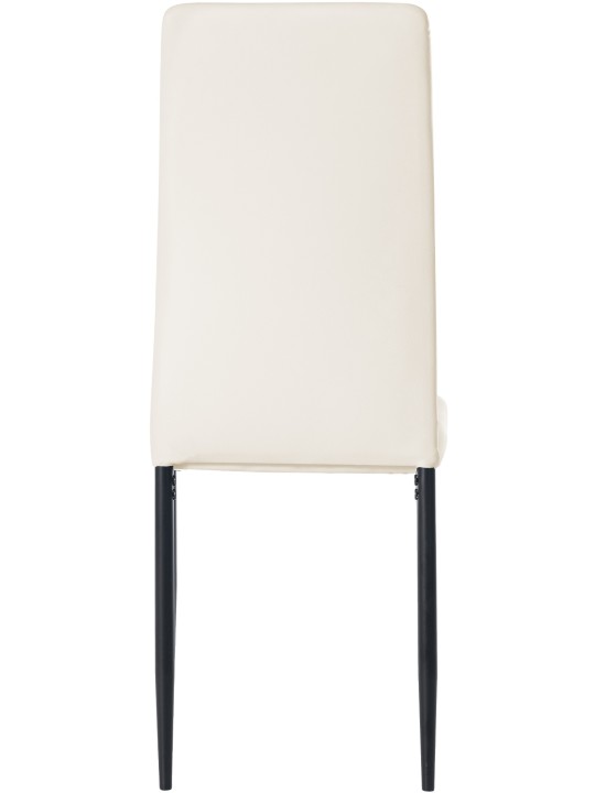 Juego de 6 sillas de comedor Savino piel sintética, crema Juego de 6 sillas de comedor Savino piel sintética, crema