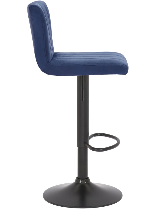 Juego de 2 taburetes de bar Jamie terciopelo, azul