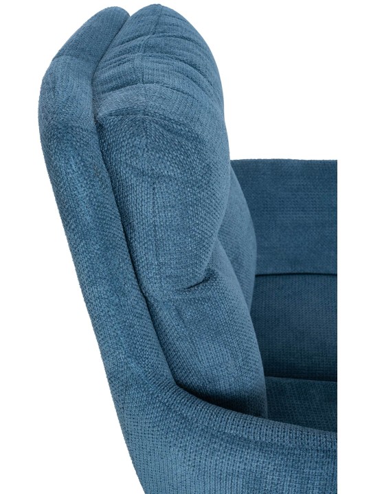 Silla de comedor Vilas tela, azul