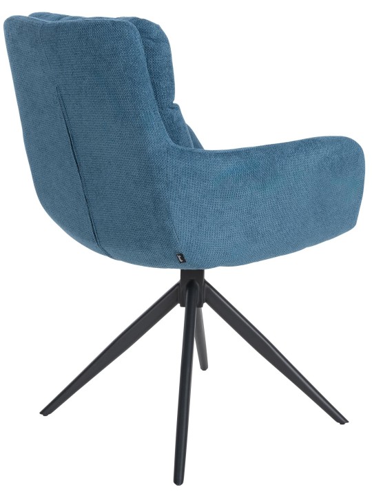 Silla de comedor Vilas tela, azul