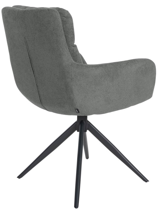 Silla de comedor Vilas tela, gris Silla de comedor Vilas tela, gris