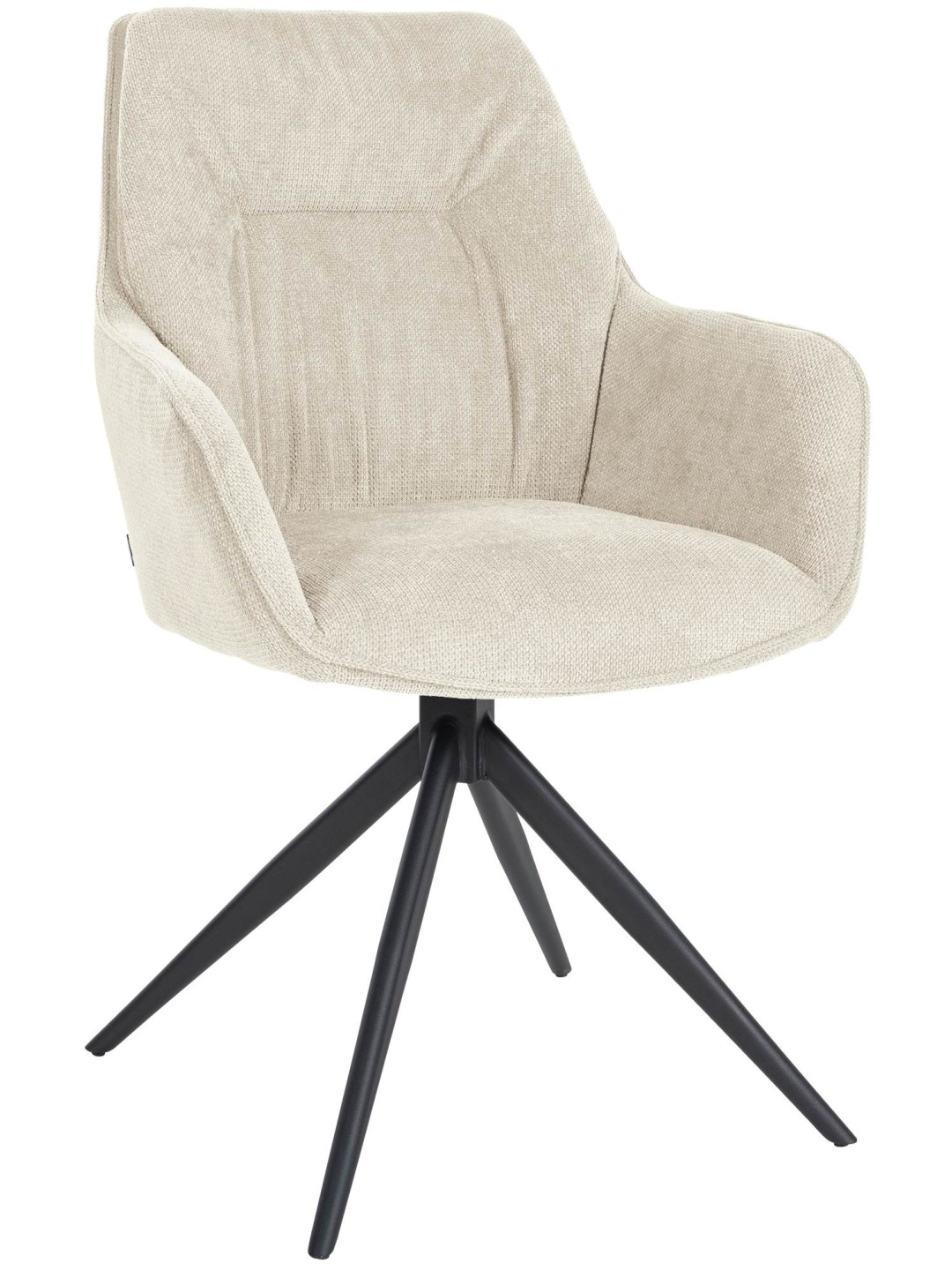 Silla de comedor Jules tela, crema