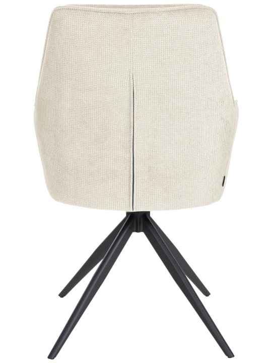 Silla de comedor Jules tela, crema