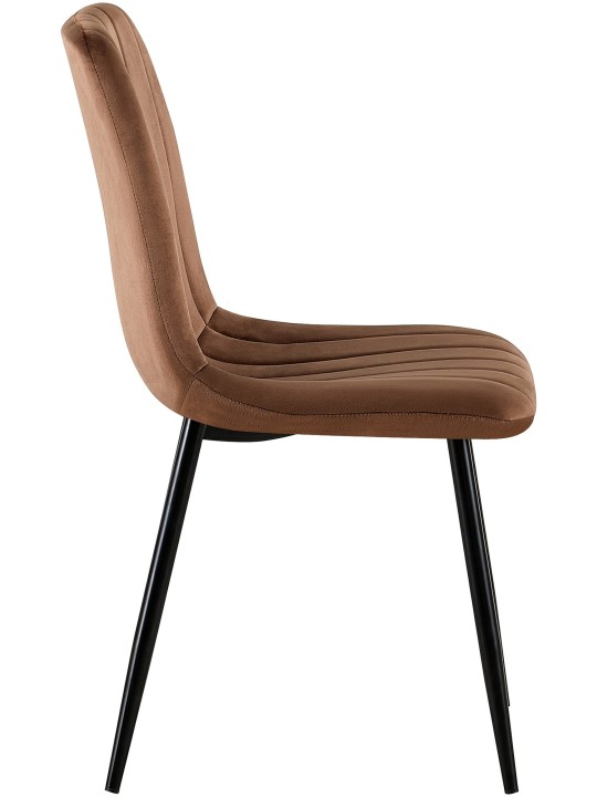 Silla Dijon terciopelo, marrón Silla Dijon terciopelo, marrón