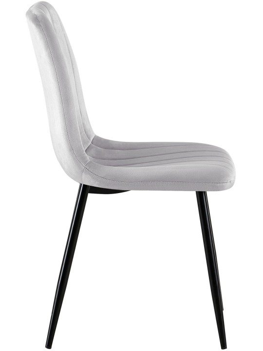 Silla Dijon terciopelo, gris Silla Dijon terciopelo, gris
