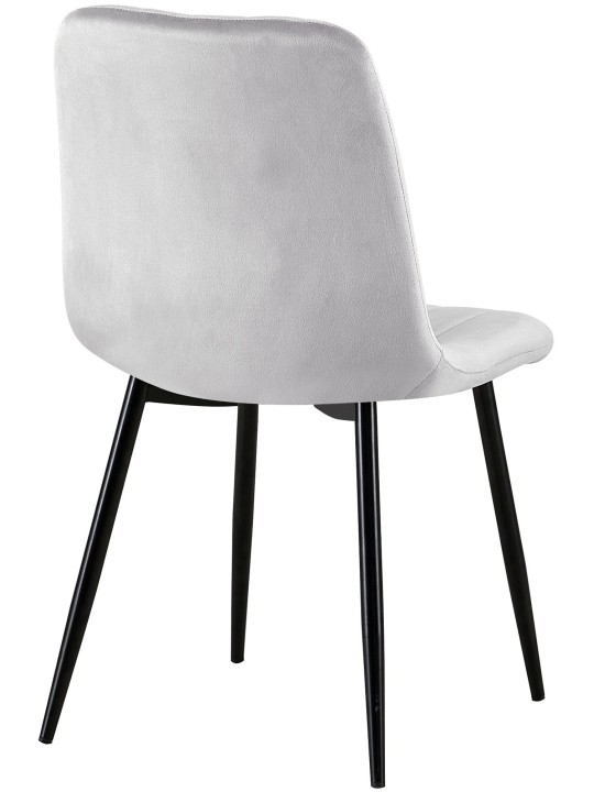 Silla Dijon terciopelo, gris Silla Dijon terciopelo, gris