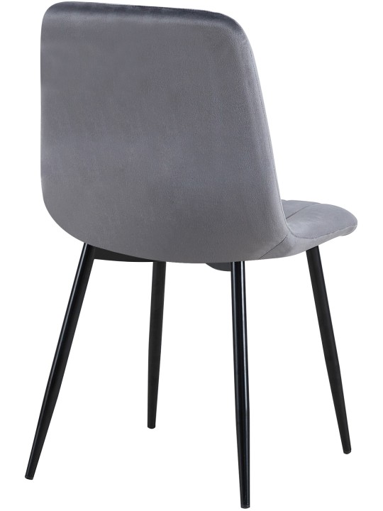 Silla Dijon terciopelo, gris oscuro Silla Dijon terciopelo, gris oscuro