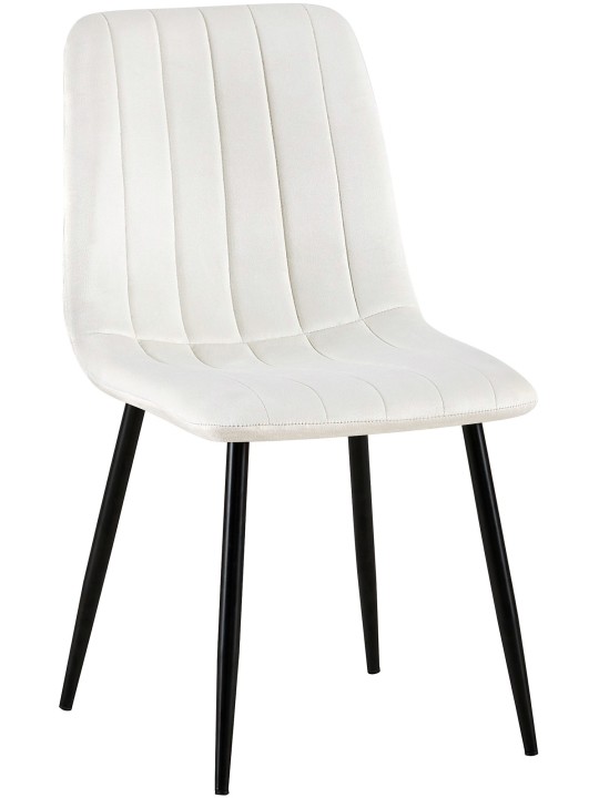 Silla Dijon terciopelo, blanco crema Silla Dijon terciopelo, blanco crema