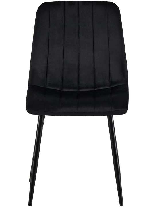 Conjunto de 4 sillas terciopelo Dijon, negro Conjunto de 4 sillas terciopelo Dijon, negro