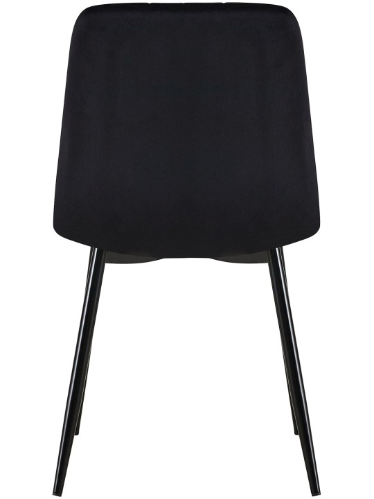 Conjunto de 4 sillas terciopelo Dijon, negro Conjunto de 4 sillas terciopelo Dijon, negro