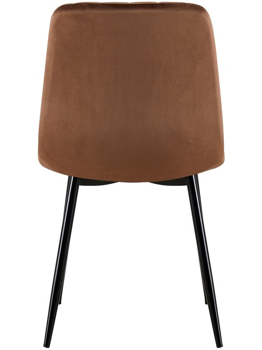 Juego de 4 sillas de terciopelo Dijon., marrón