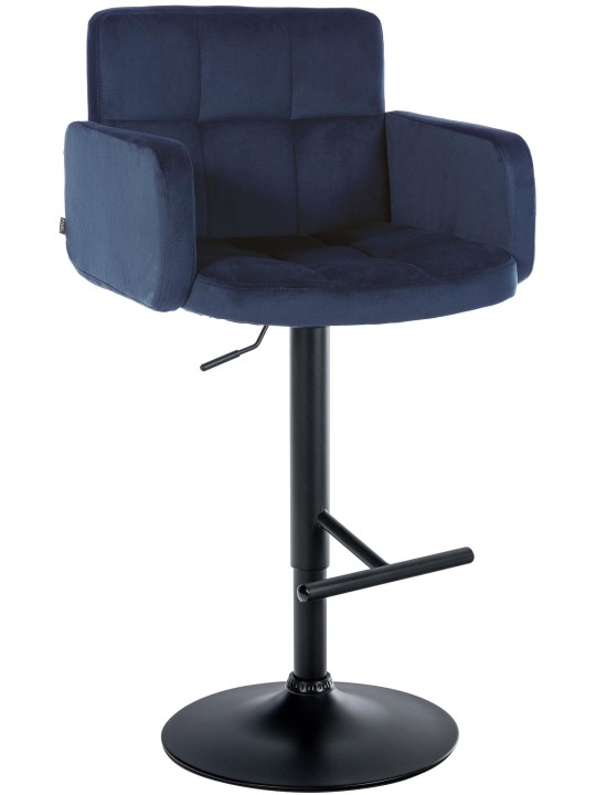 Taburete de bar Los Ángeles terciopelo, azul