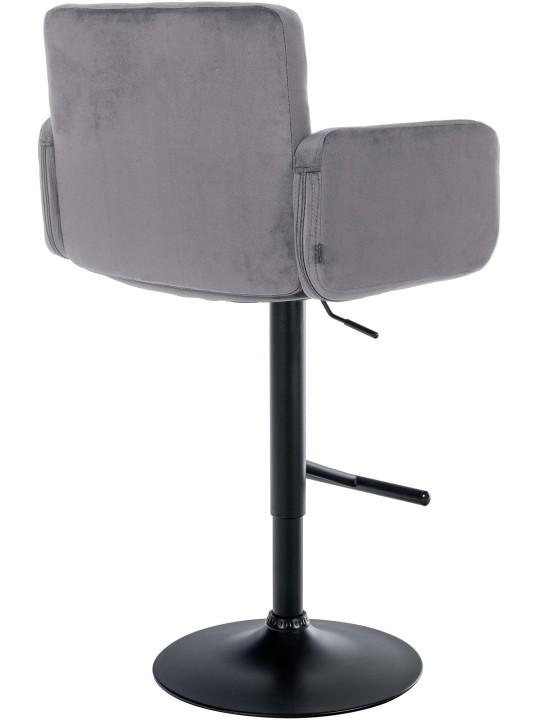 Taburete de bar Los Ángeles terciopelo, gris oscuro