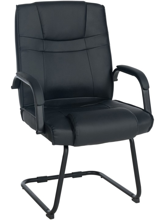 Silla de visita Atila, negro/negro