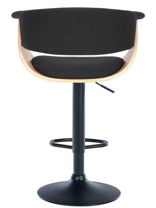 Juego de 2 taburetes de bar tela Vestal, natural/negro