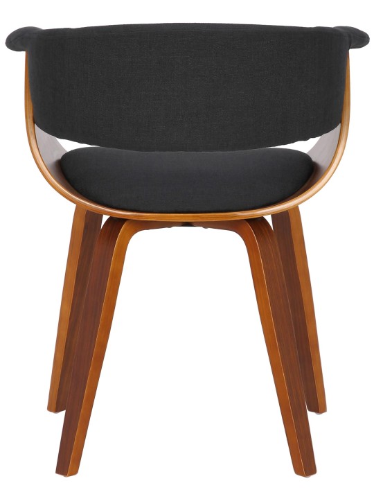 Conjunto de 2 sillas Bruce tela, nogal/negro