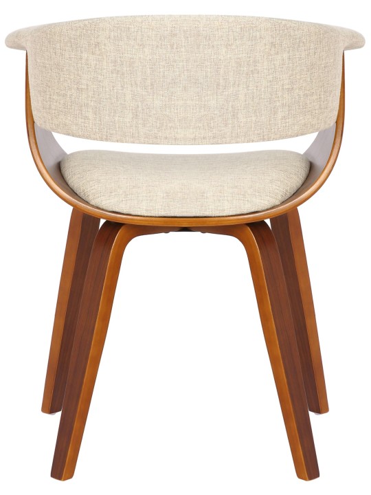 Conjunto de 2 sillas Bruce tela, nogal/crema