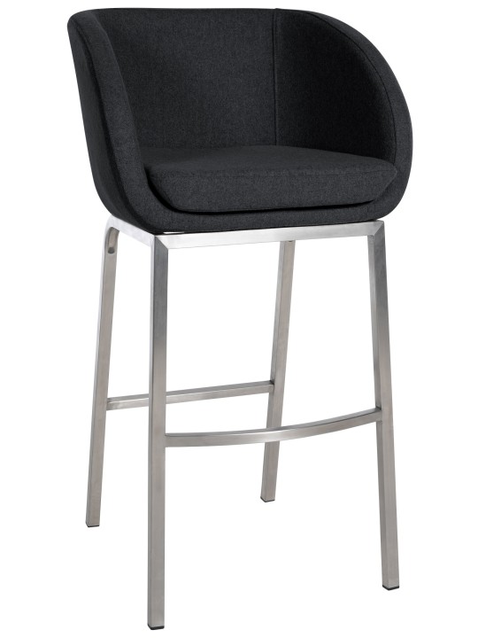 Taburete de bar Rockhill E Felt, antracita