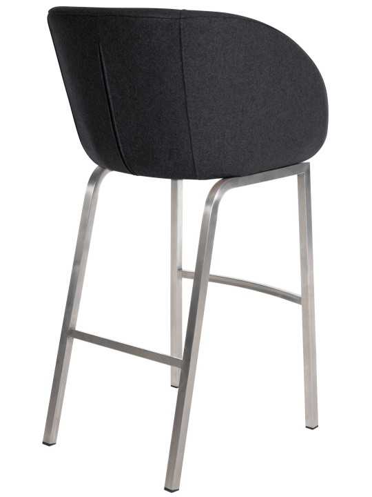 Taburete de bar Rockhill E Felt, antracita