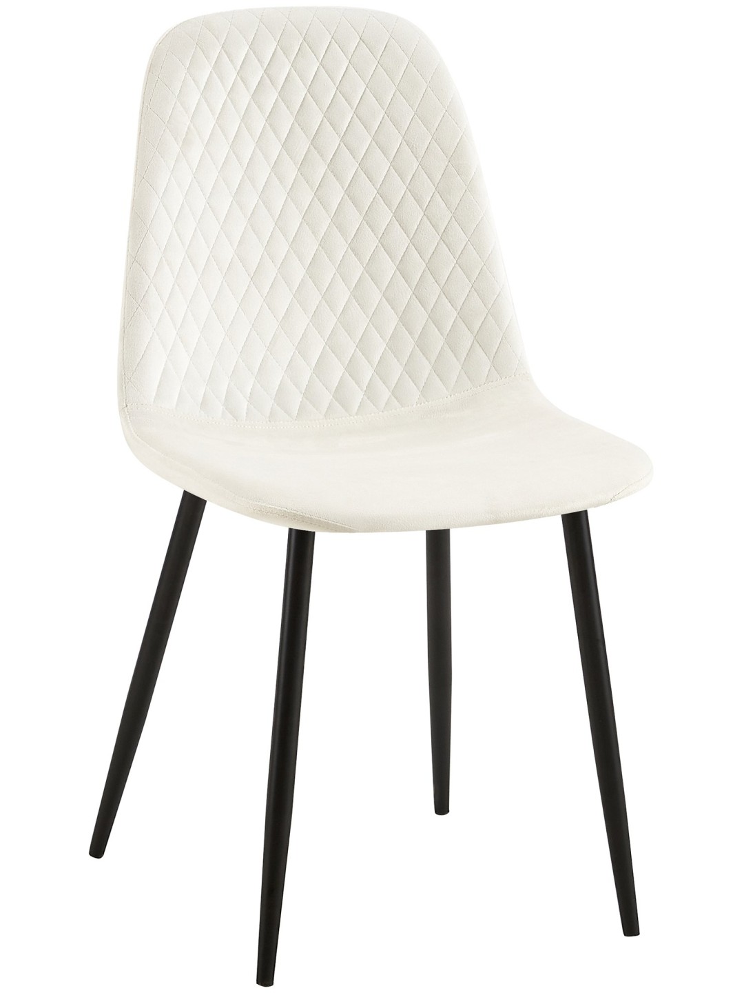 Silla Giverny terciopelo, blanco crema