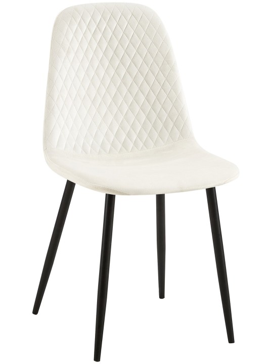 Silla Giverny terciopelo, blanco crema Silla Giverny terciopelo, blanco crema