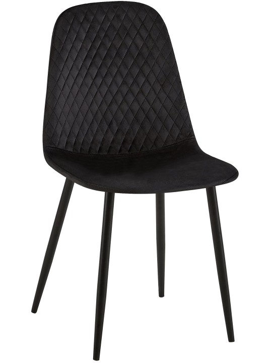 Conjunto de 4 sillas Giverny terciopelo, negro Conjunto de 4 sillas Giverny terciopelo, negro