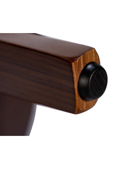 Silla de comedor Foley piel sintética, nogal/crema