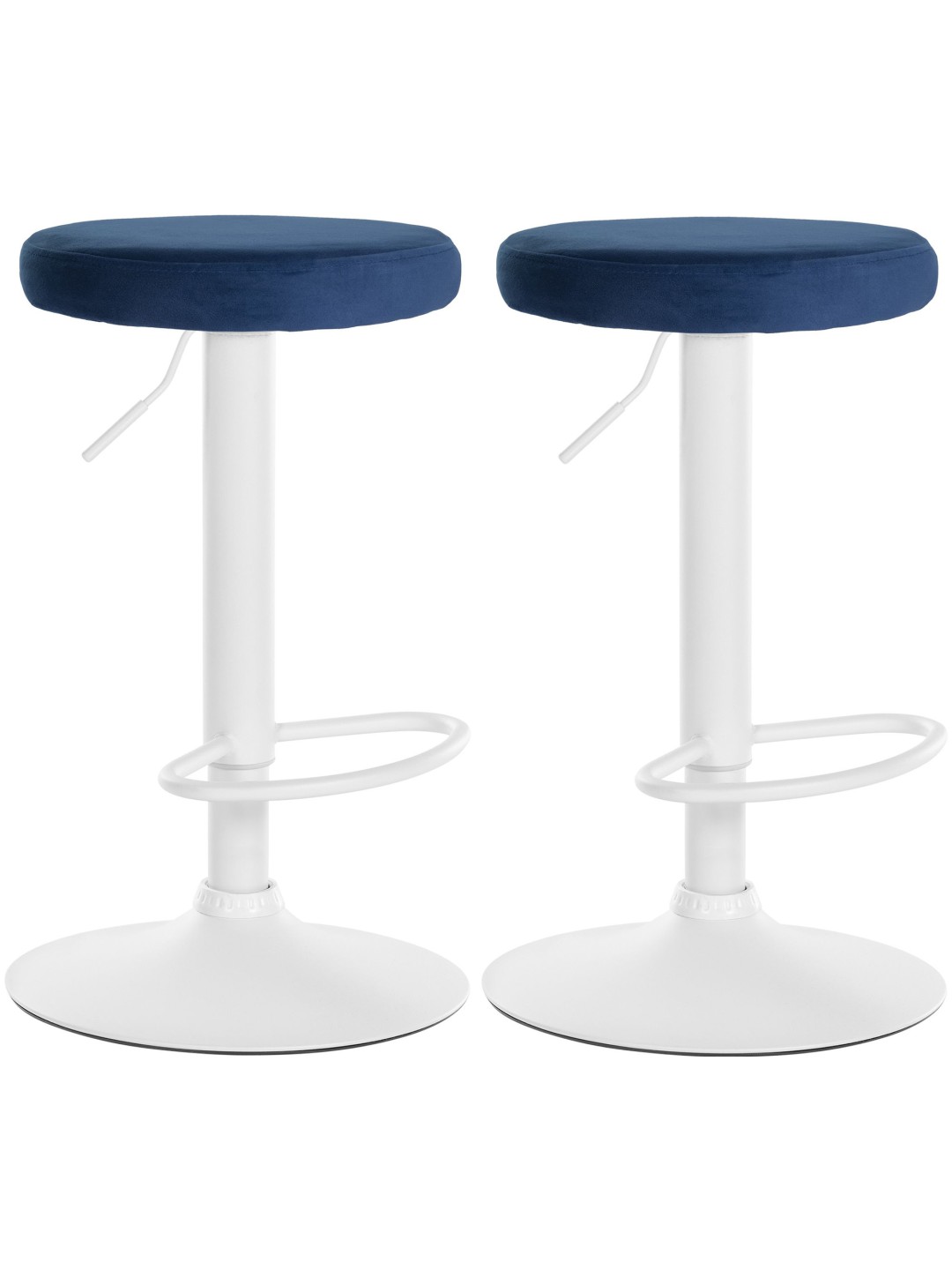 Juego de 2 taburetes de bar Ponte terciopelo, azul