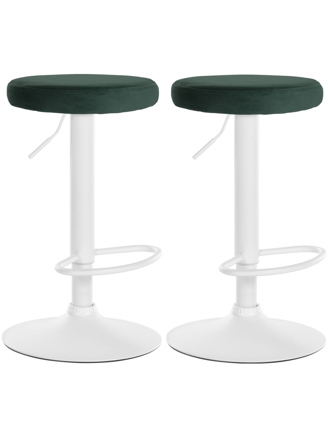 Juego de 2 taburetes de bar Ponte terciopelo, verde