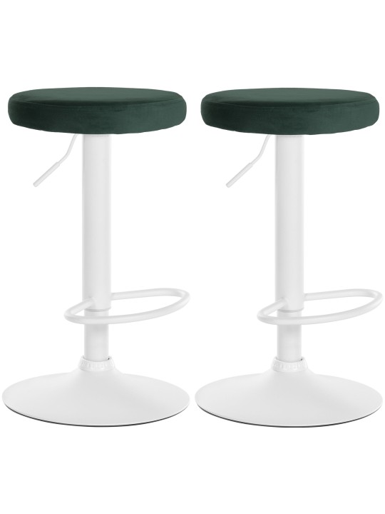 Juego de 2 taburetes de bar Ponte terciopelo, verde