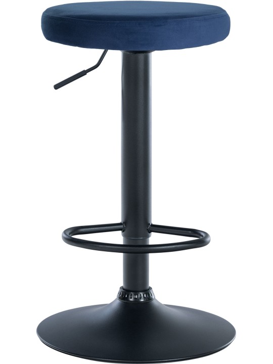 Juego de 2 taburetes de bar Ponte terciopelo, azul Juego de 2 taburetes de bar Ponte terciopelo, azul