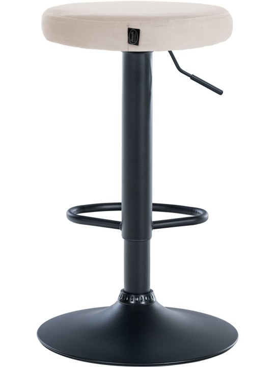 Juego de 2 taburetes de bar Ponte terciopelo, crema Juego de 2 taburetes de bar Ponte terciopelo, crema