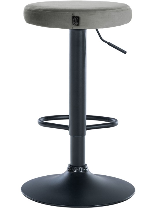 Juego de 2 taburetes de bar Ponte terciopelo, gris Juego de 2 taburetes de bar Ponte terciopelo, gris