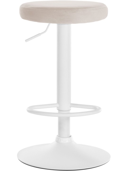 Juego de 2 taburetes de bar Ponte terciopelo, crema Juego de 2 taburetes de bar Ponte terciopelo, crema
