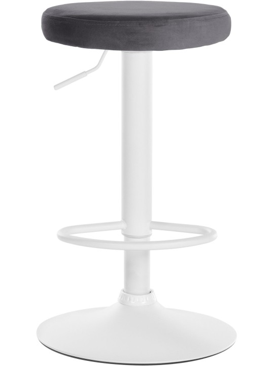 Juego de 2 taburetes de bar Ponte terciopelo, gris oscuro Juego de 2 taburetes de bar Ponte terciopelo, gris oscuro