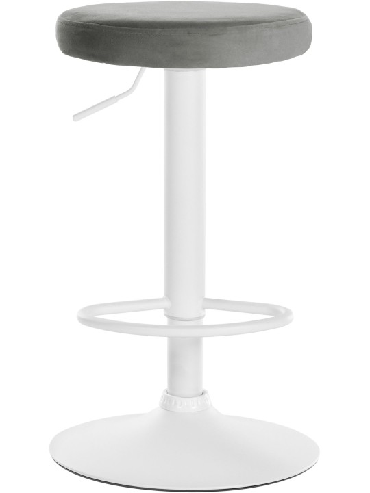 Juego de 2 taburetes de bar Ponte terciopelo, gris