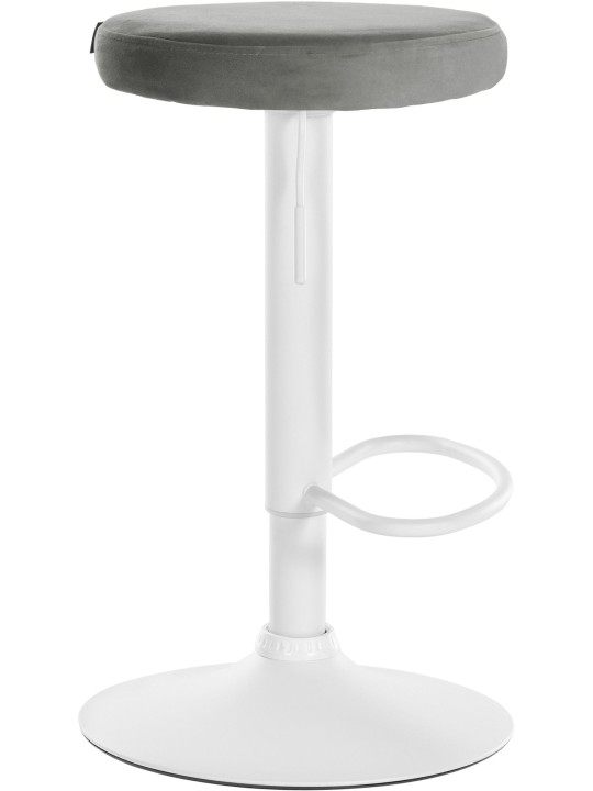 Juego de 2 taburetes de bar Ponte terciopelo, gris