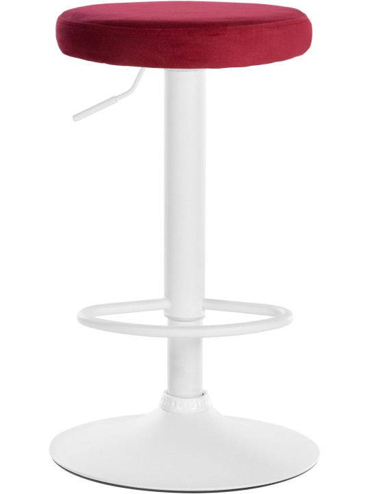 Juego de 2 taburetes de bar Ponte terciopelo, rojo